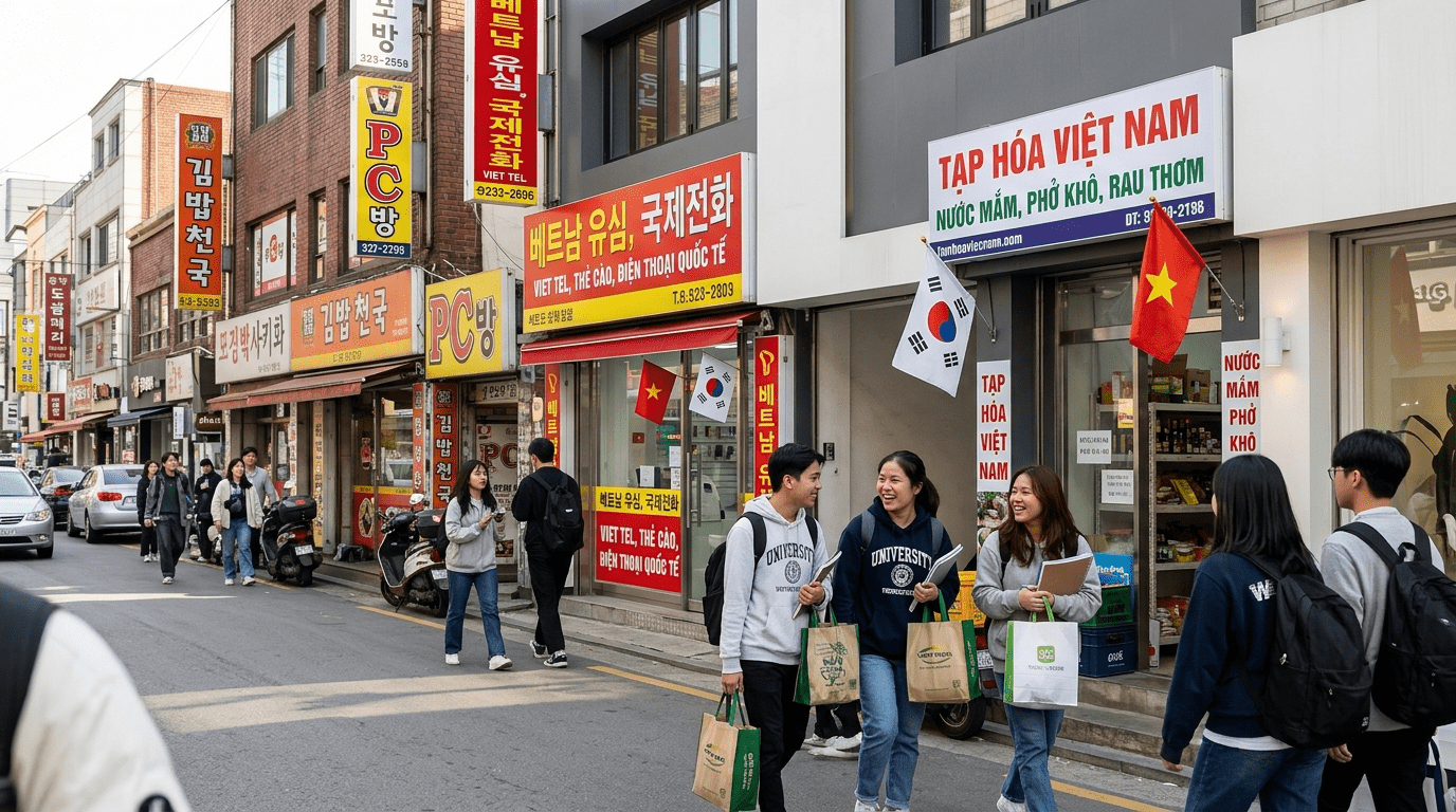 베트남 유학생 급증, 중국 학생 수 추월…거리에 베트남 상점이 늘어난 이유