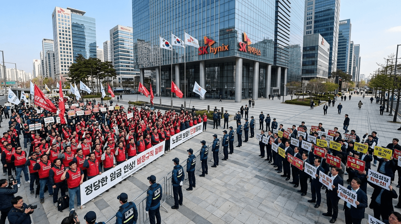 주주들의 반격 노동조합 집회에 대응한 주주 집결 선언 삼성전자 사태