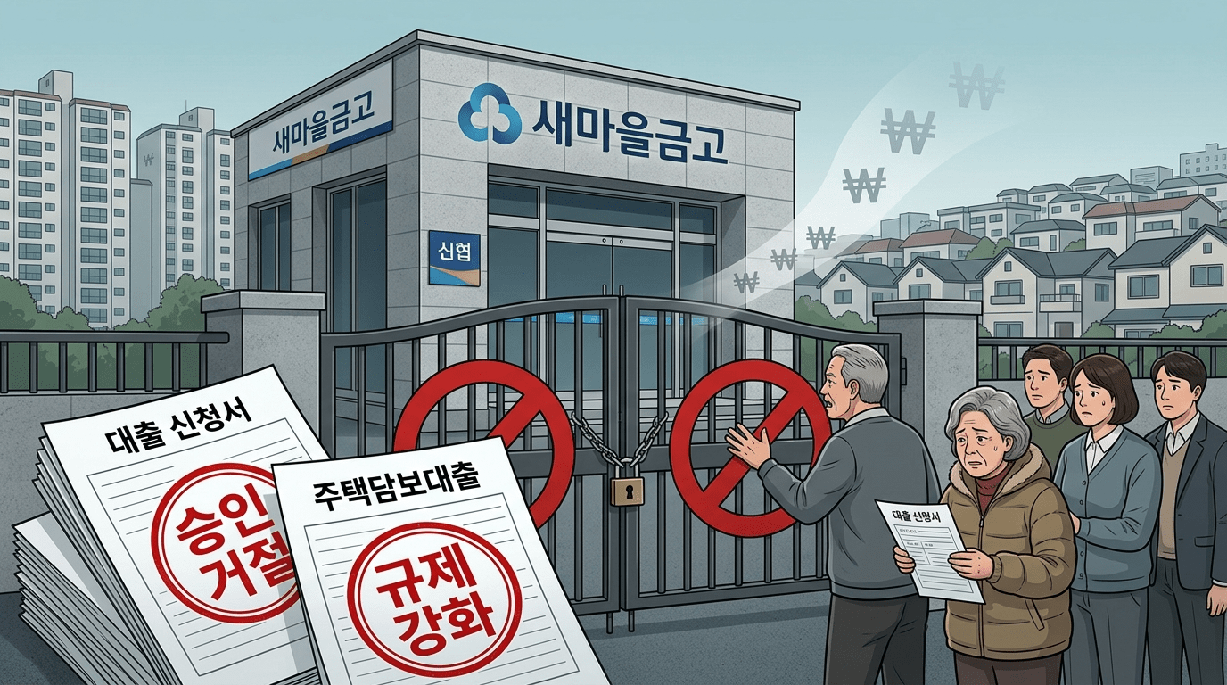 상호금융권 주택담보대출 완전 차단 ? 새마을금고 비가입자 대출 전면 불가