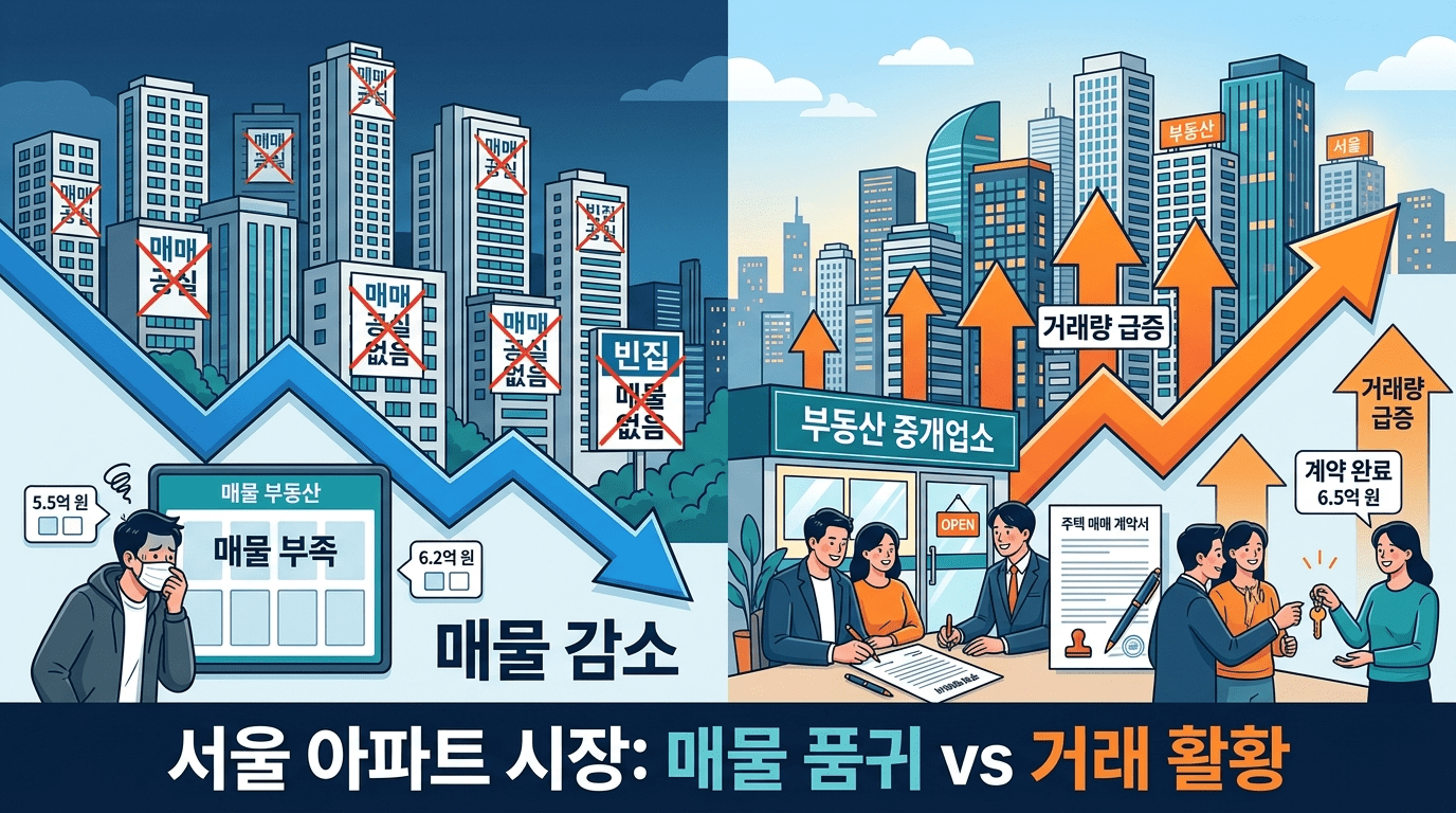 매물 감소와 거래량 증가로 인한 가격 상승 압력 심화