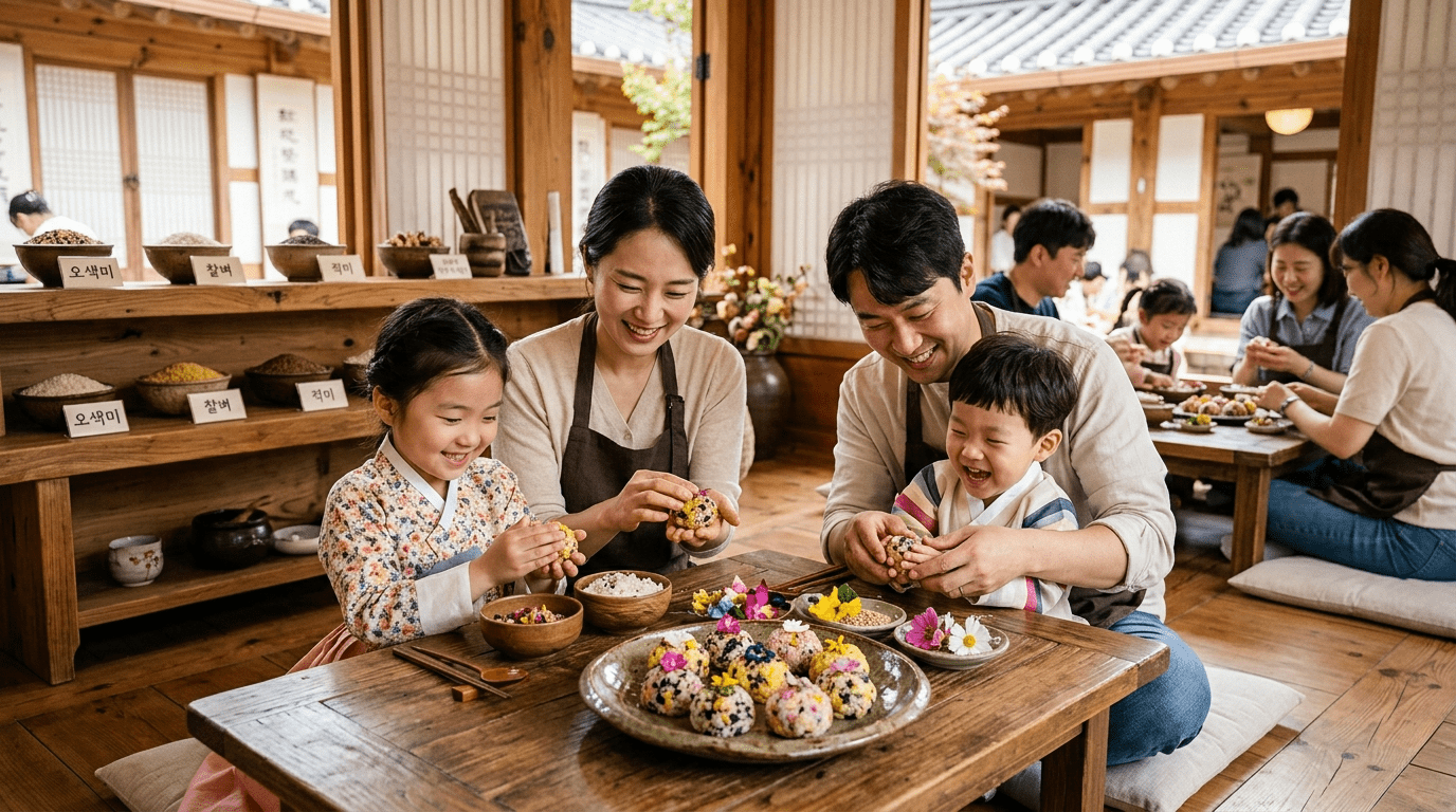우리쌀 꽃주먹밥 체험 한식진흥원에서 개최 아이와 함께 즐기는 토종쌀 특별 프로그램