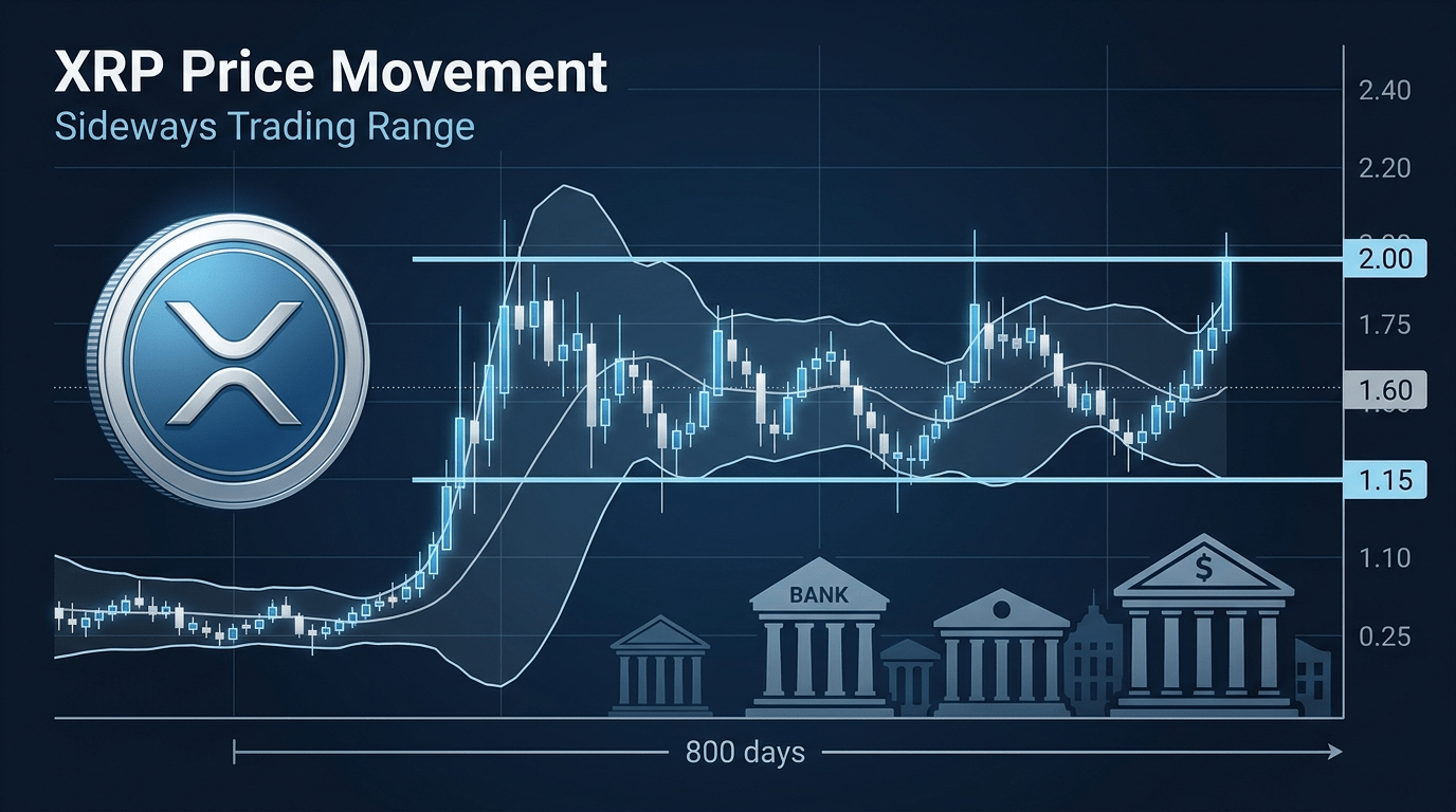 XRP, 800일간 횡보 가능성…1.15달러 저점 가능성에도 장기 박스권 전망