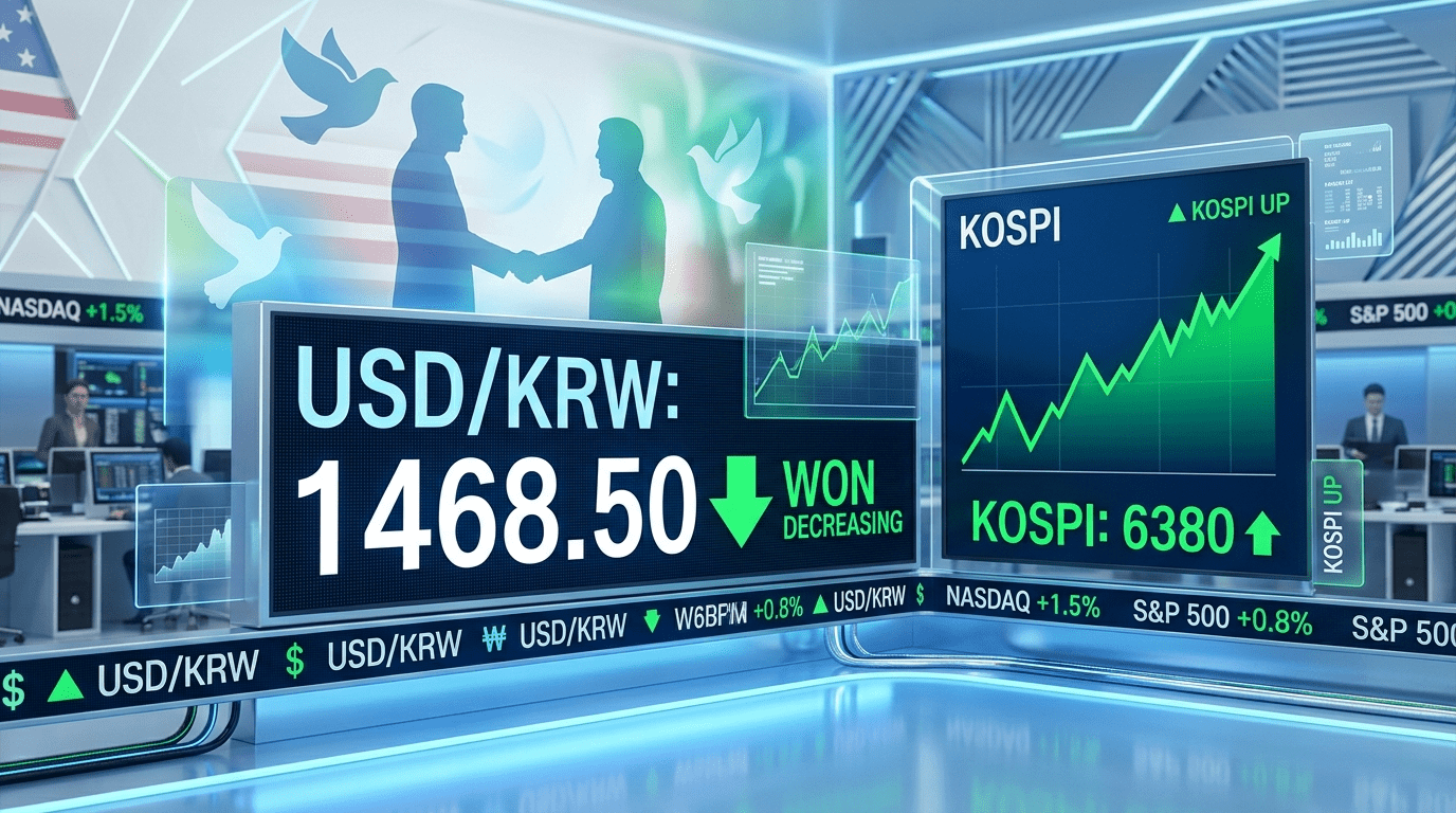 외환시장, 미국과 이란의 협상 성공 예상 환율 1450원대 돌입 가능성 커져