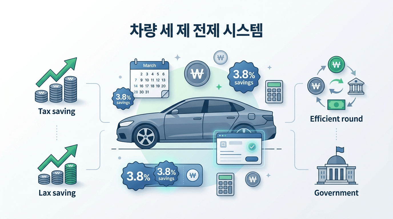 3.7% 절감 혜택 이번 달 차량세 미리 납부 할인 적용