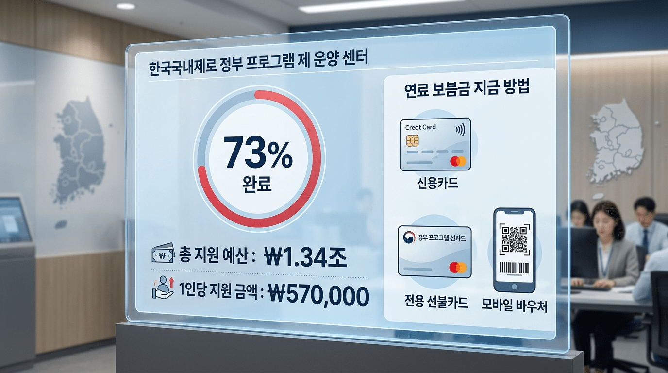 1인당 평균 57만원 지급, 4일간 신청률 73% 돌파 ? 유류비 보조 사업 신속 진행